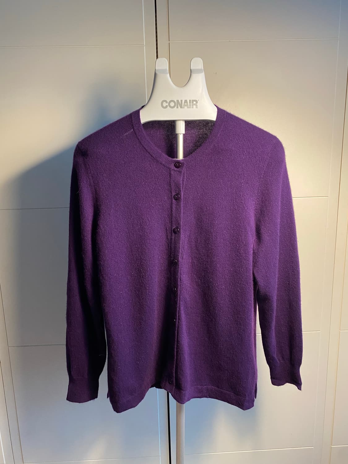 DECORO 캐시미어 100%가디건 퍼플 L 상품이미지2