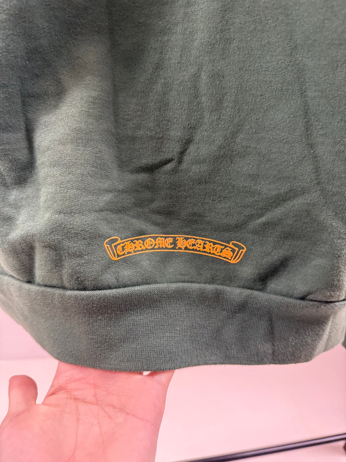 크롬하츠 U.S.A 아치 로고 후드티 그린 M 상품이미지4