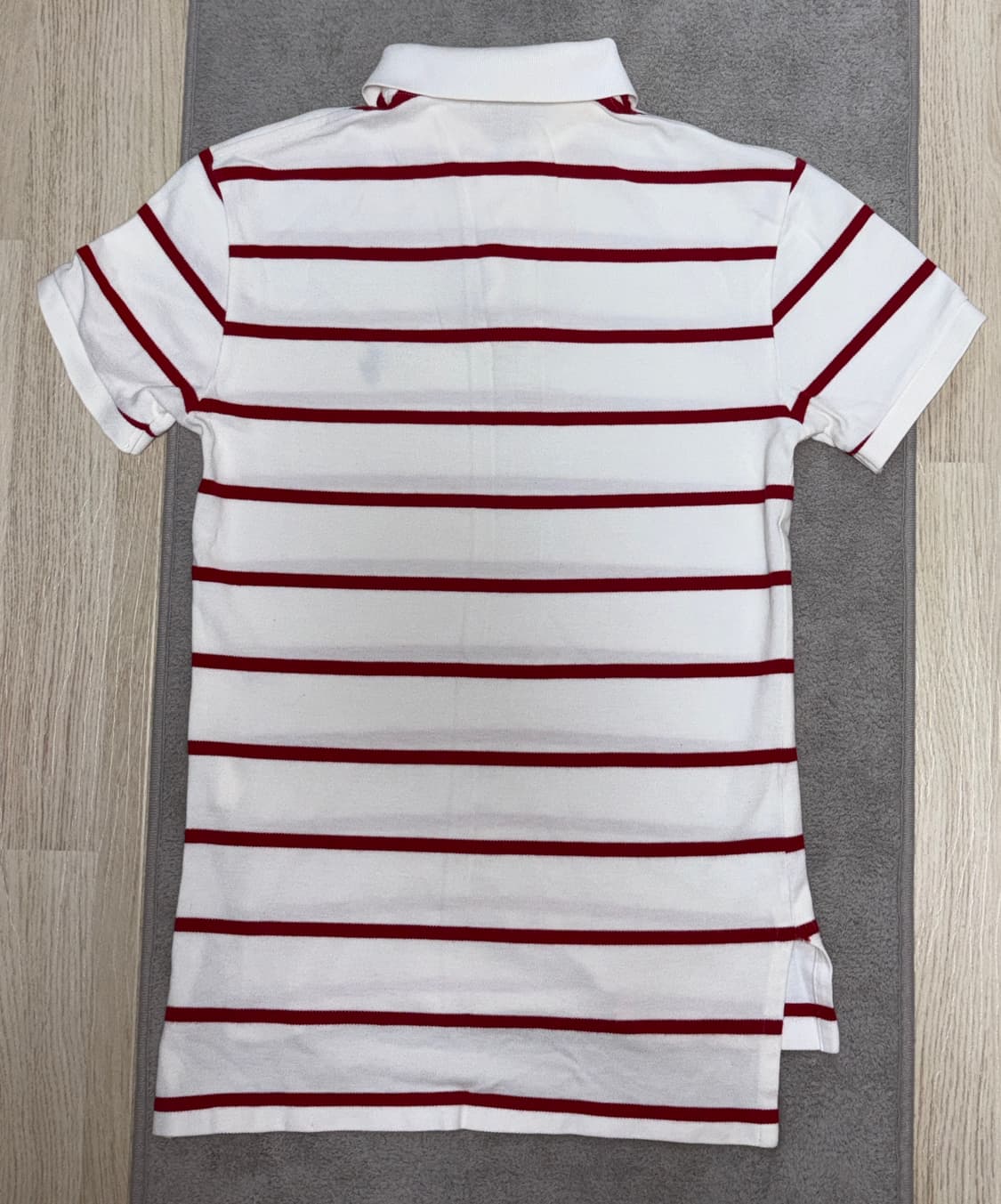 [S급] 폴로 랄프로렌 스트라이프 카라티 화이트 레드 S 상품이미지2