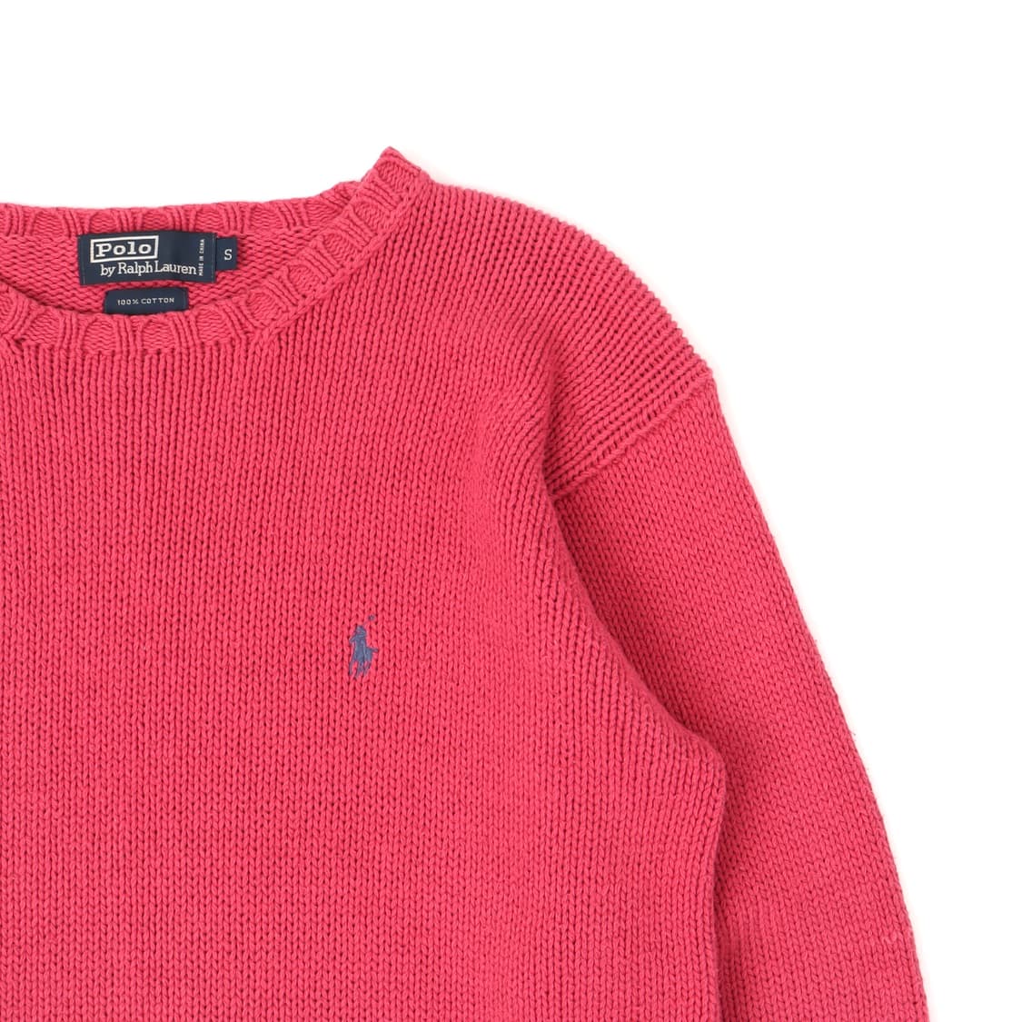 폴로 랄프로렌 다크 핑크 라운드 니트 상품이미지3