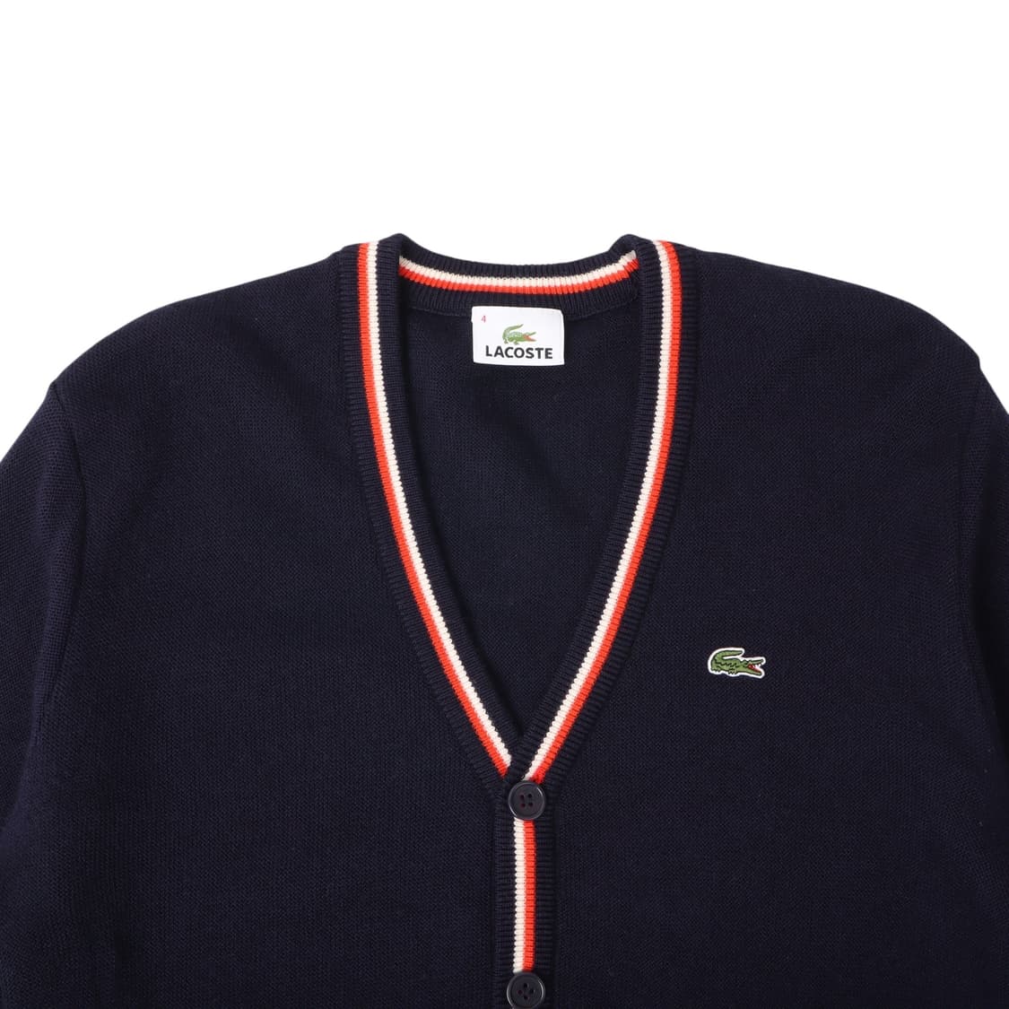 라코스테 네이비 울 프레피 니트 가디건 상품이미지2