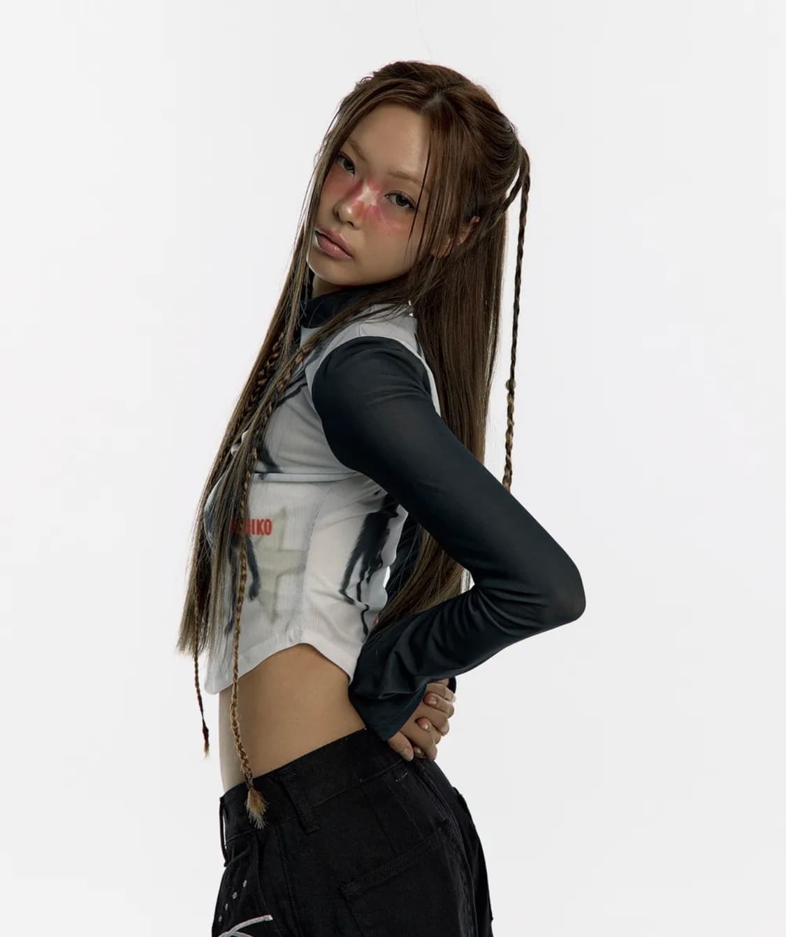 카시코 메쉬 탑  Cats on Mars Highneck Mesh Top 상품이미지1