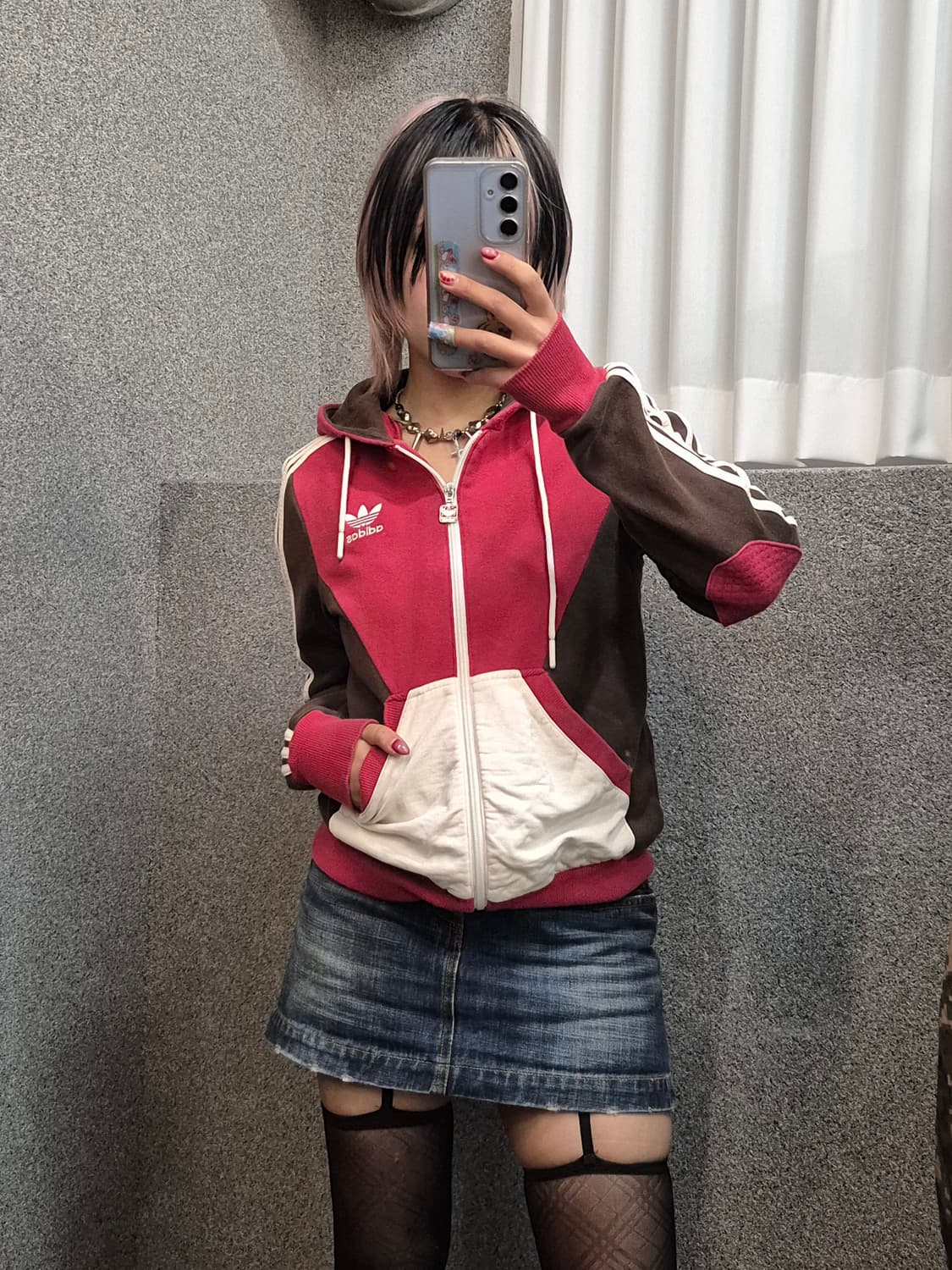 ADIDAS RED BROWN HOODIE ZIPUP  상품이미지1