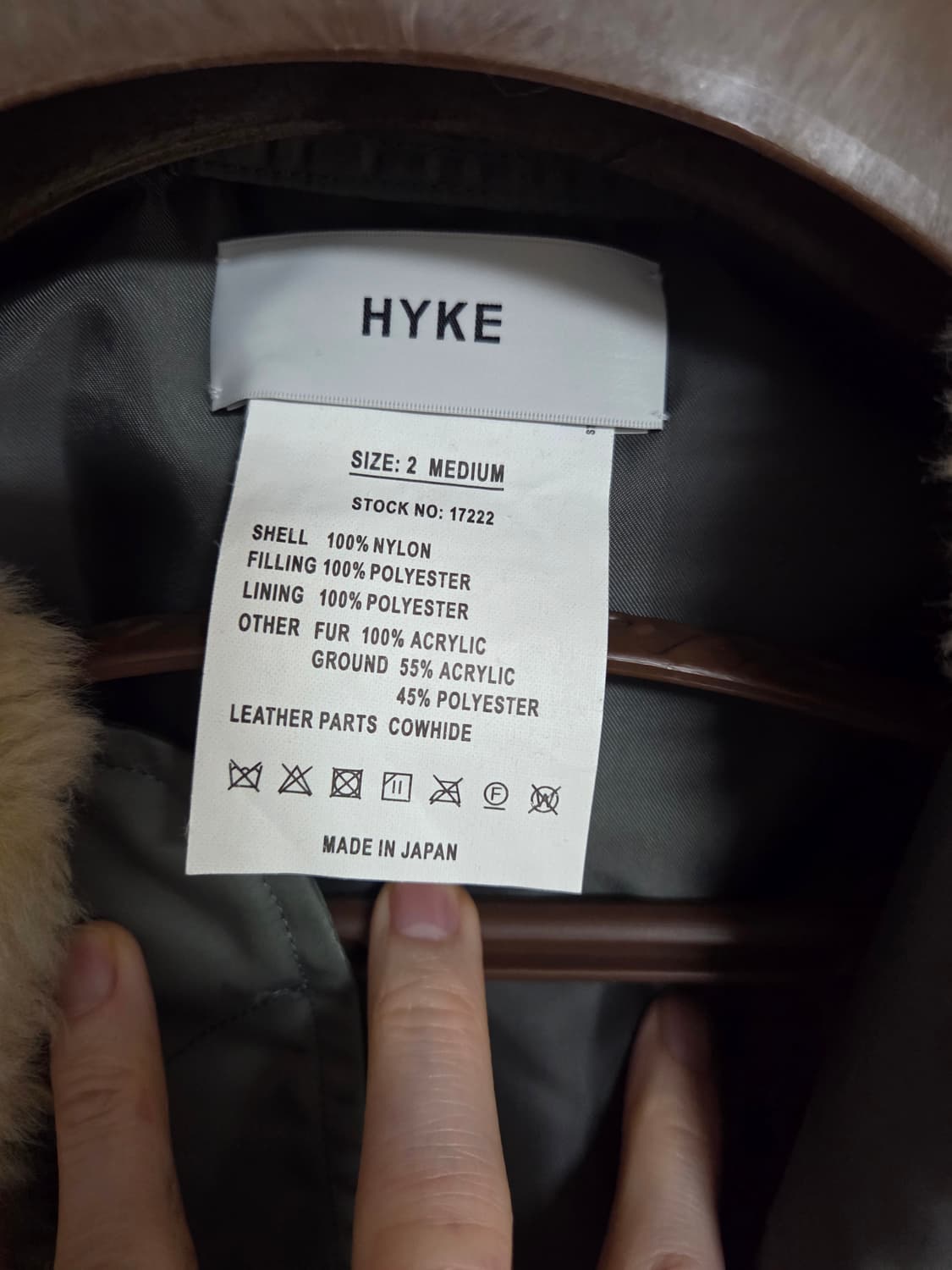 [일본 브랜드] Hyke 퍼 MA-1 봄버자켓 상품이미지3