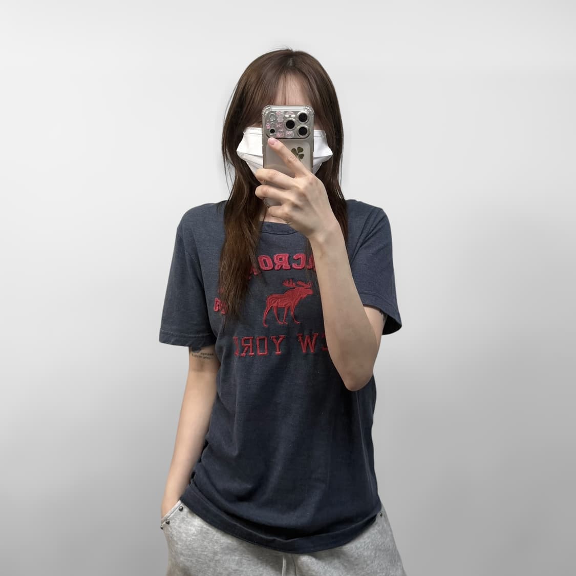 아베크롬비 아치 로고 반팔티 상품이미지1