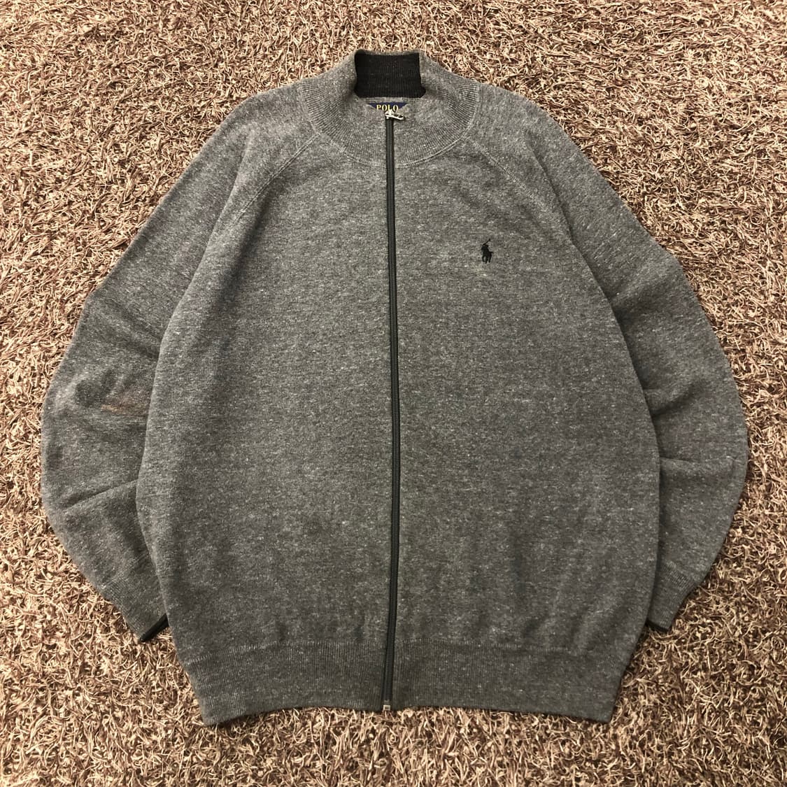 폴로 랄프로렌 그레이 니트 집업 자켓 가디건 상품이미지1