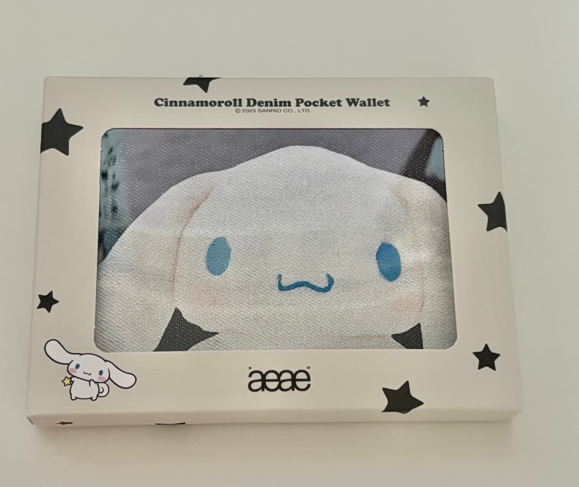 aeae 시나모롤 데님 지갑 월렛 에이에이 이어폰 특전 상품이미지1
