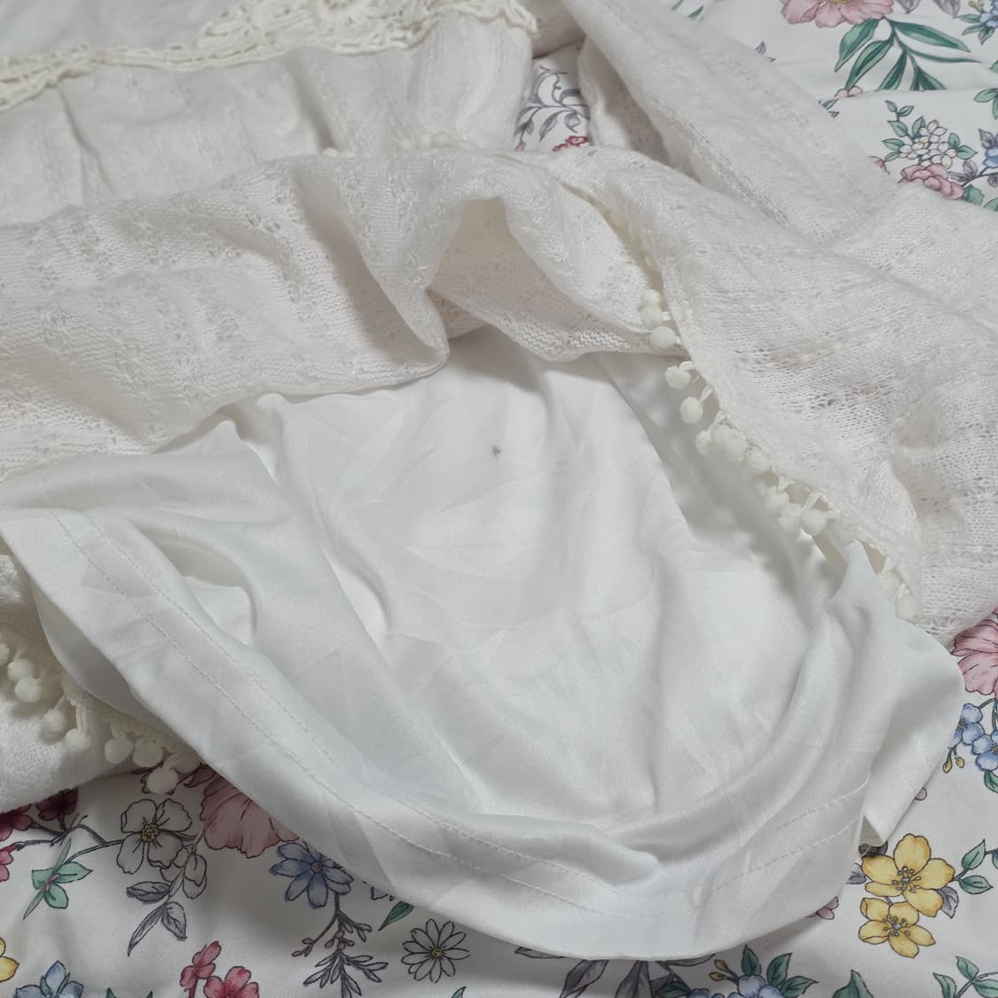 세실맥비 일본빈티지)화이트 갸루 오리엔탈 모리걸 니트슬리브 상품이미지5