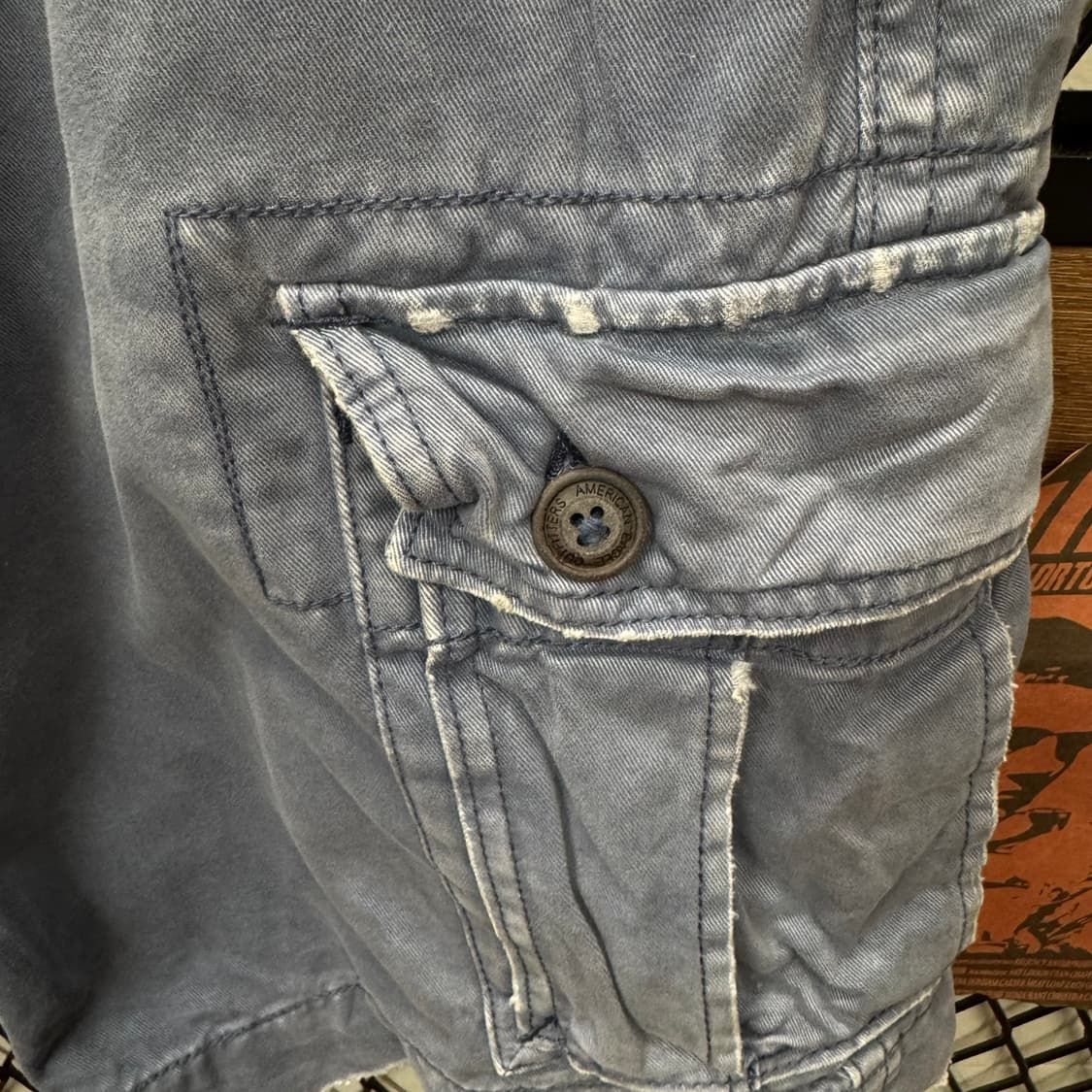 아메리칸 이글 카고 반바지 후면 포켓 독수리 포인트 블루 상품이미지6