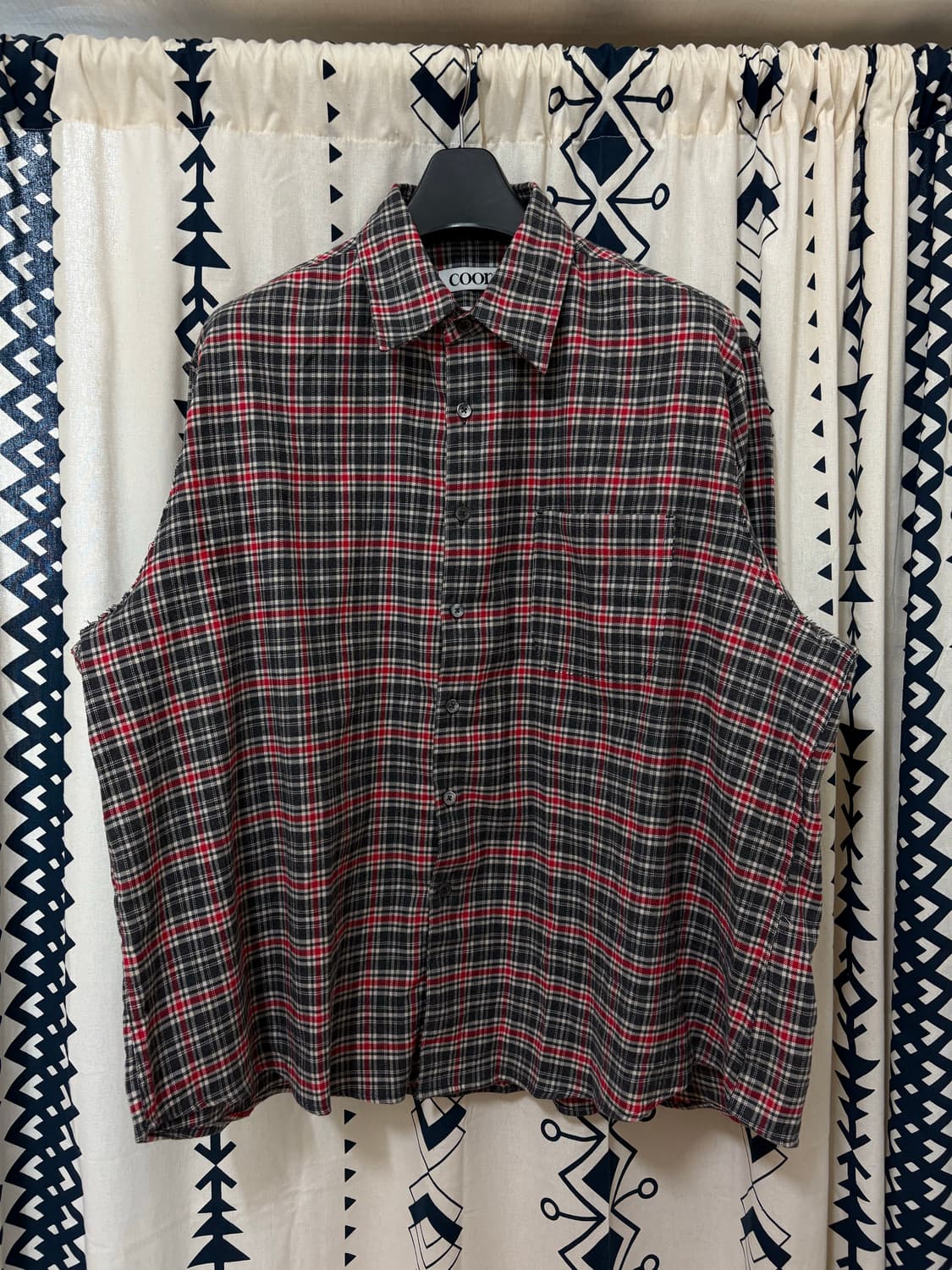 쿠어 / 컷오프 체크 셔츠 상품이미지5