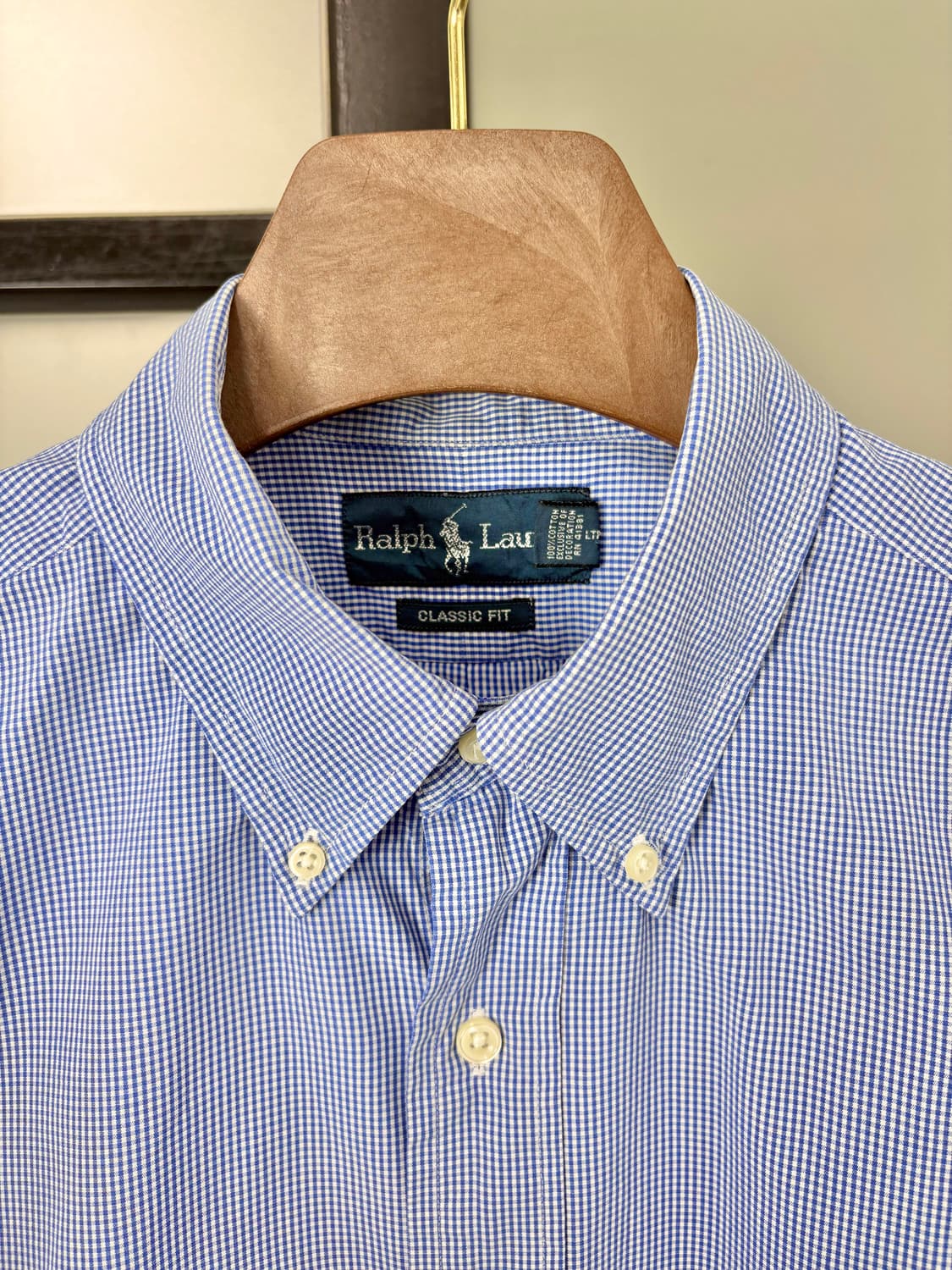 [2XL]POLO폴로 네이비포니 블루 잔체크 셔츠  상품이미지5