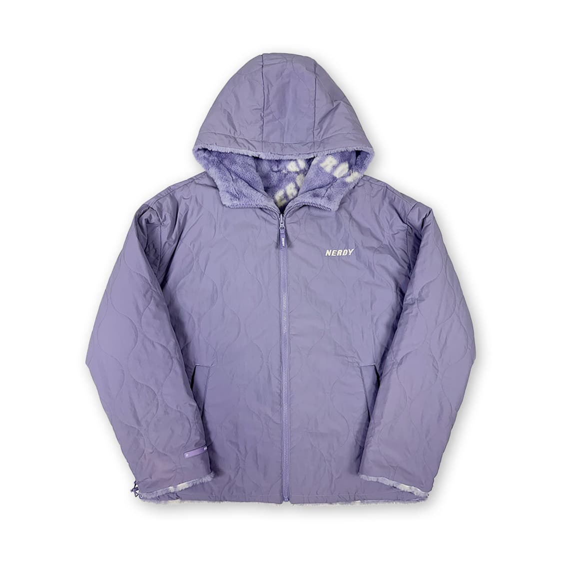 널디 리버시블 퀼팅 플리스 후드 자켓 상품이미지1