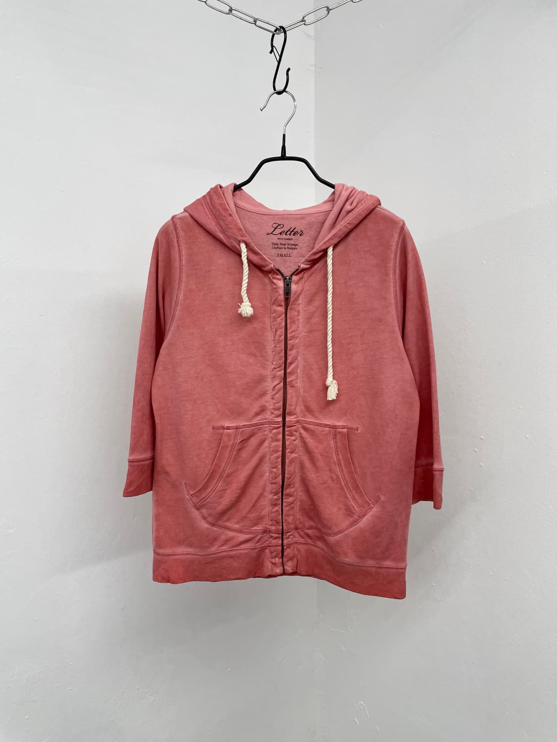 핑크 워싱 후드집업 상품이미지4