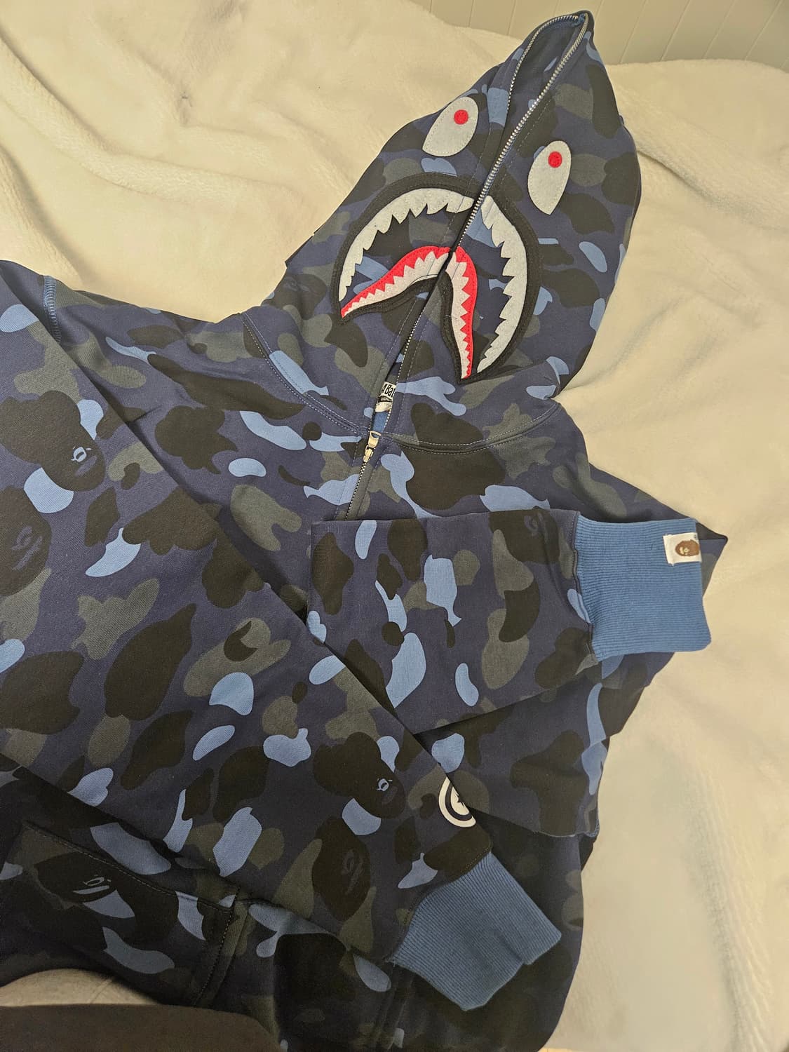 Blue bathing ape hood zip up 상품이미지1