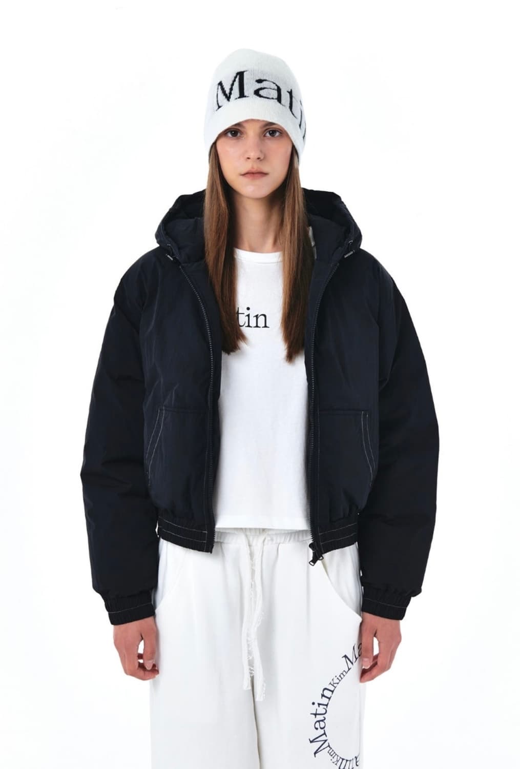 마뗑킴 크롭 후드 패딩  상품이미지4