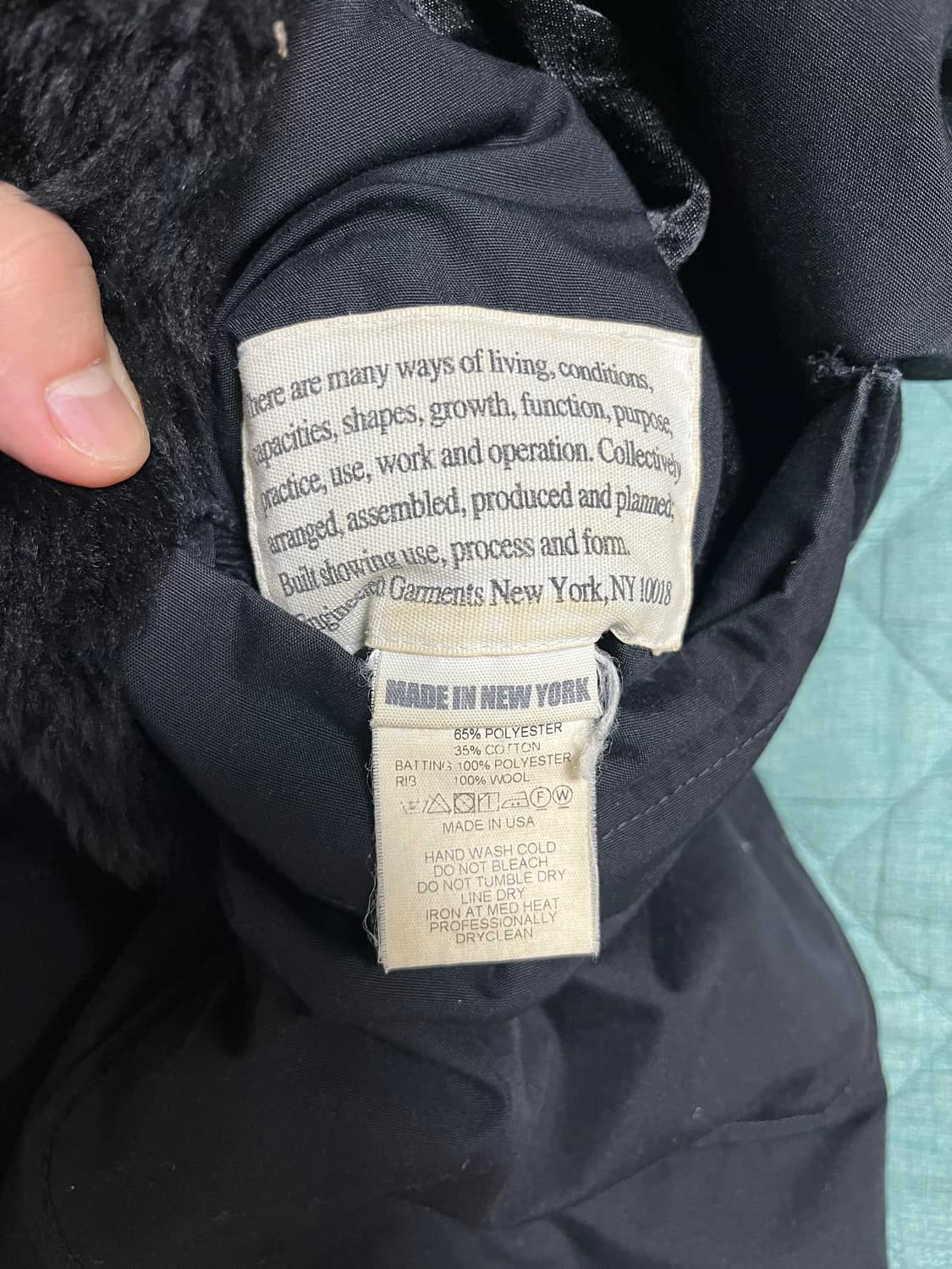 엔지니어드 가먼츠 퍼 점퍼 코트 블랙 Msize 상품이미지10