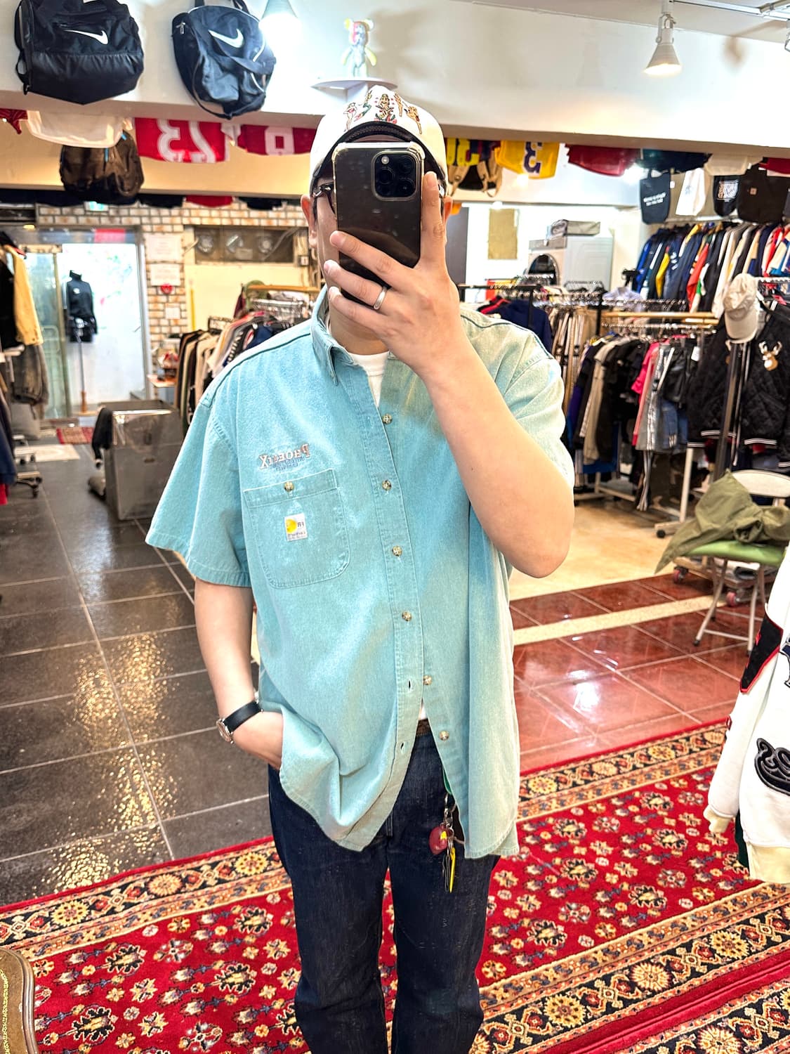 칼하트 빈티지 반팔 워크셔츠 상품이미지1