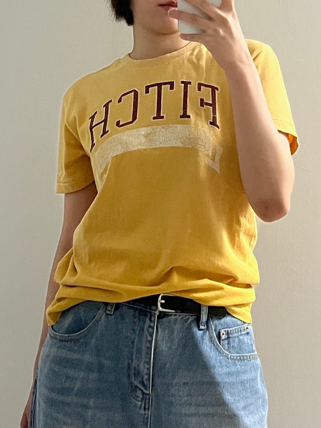 아베크롬비앤피치 반팔 티셔츠 S 옐로우 상품이미지2