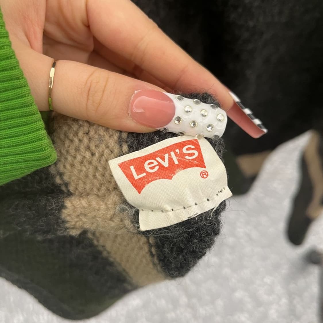 리바이스 빈티지 레트로 코지 스트라이프 울 니트 M C10380 상품이미지6