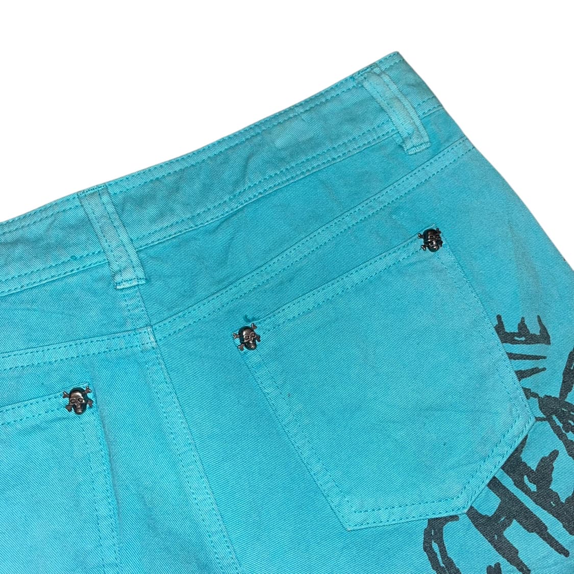 GHOST of HARLEM 고스트오브할렘 해골스터드 레터링 숏팬츠 갸루 상품이미지4