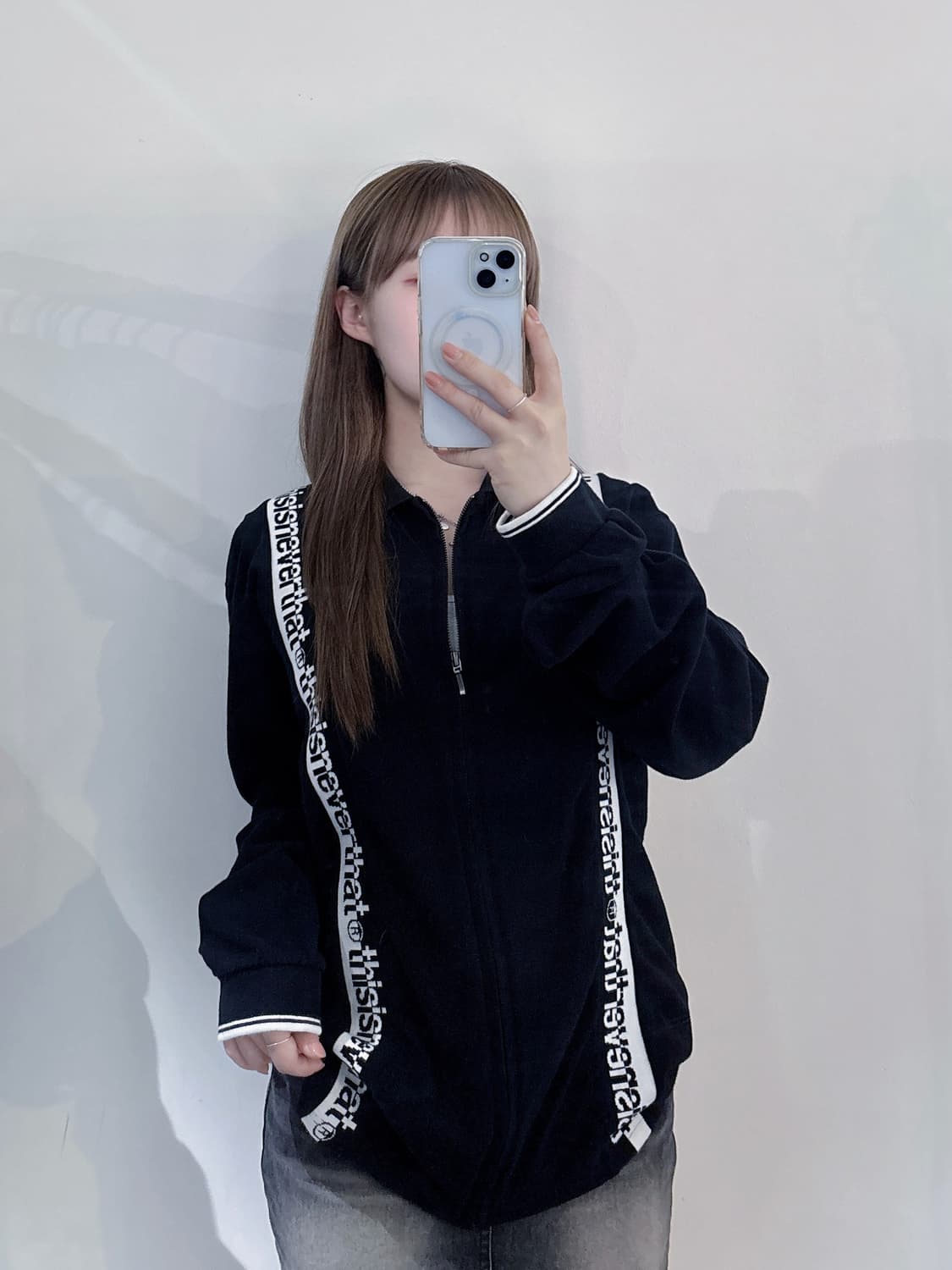 디스이즈네버댓 스펠로고 니트집업 상품이미지2