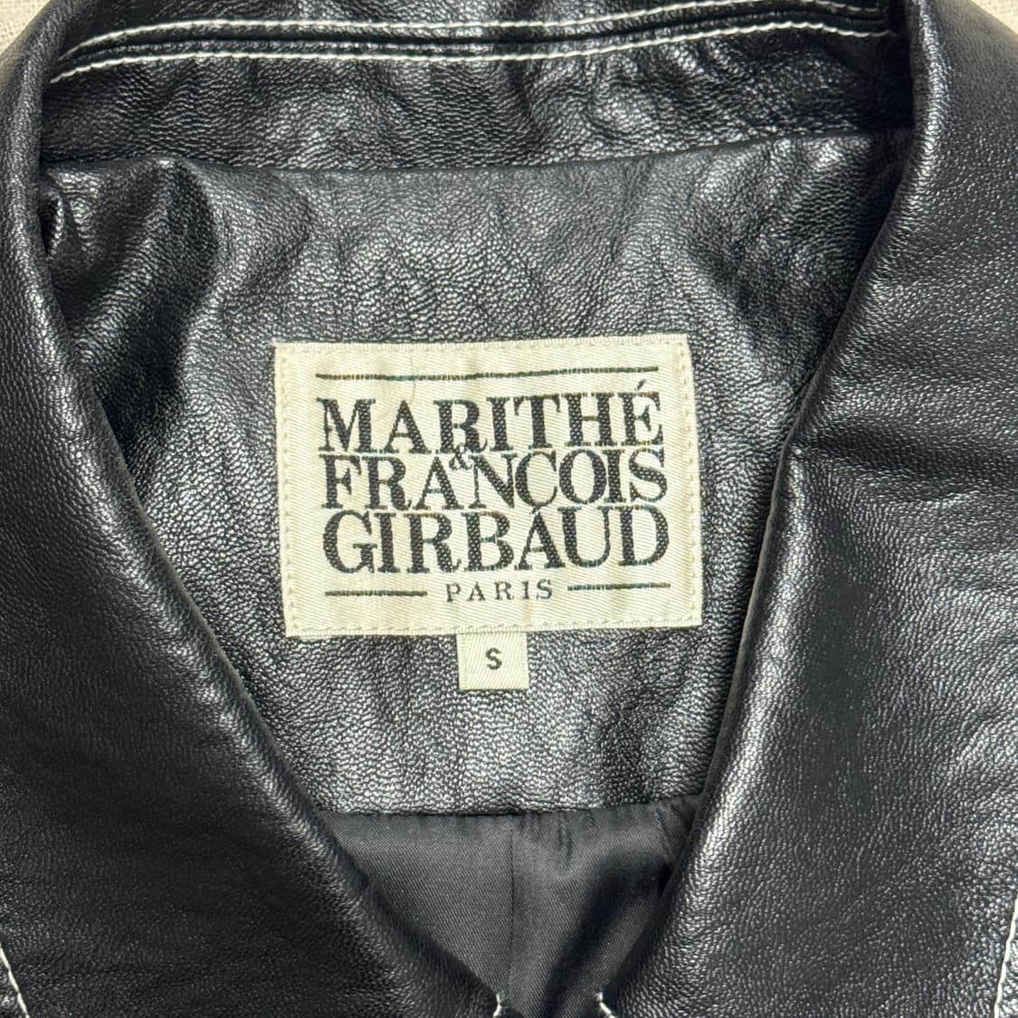 마리떼 스티치 레더자켓 S 상품이미지3