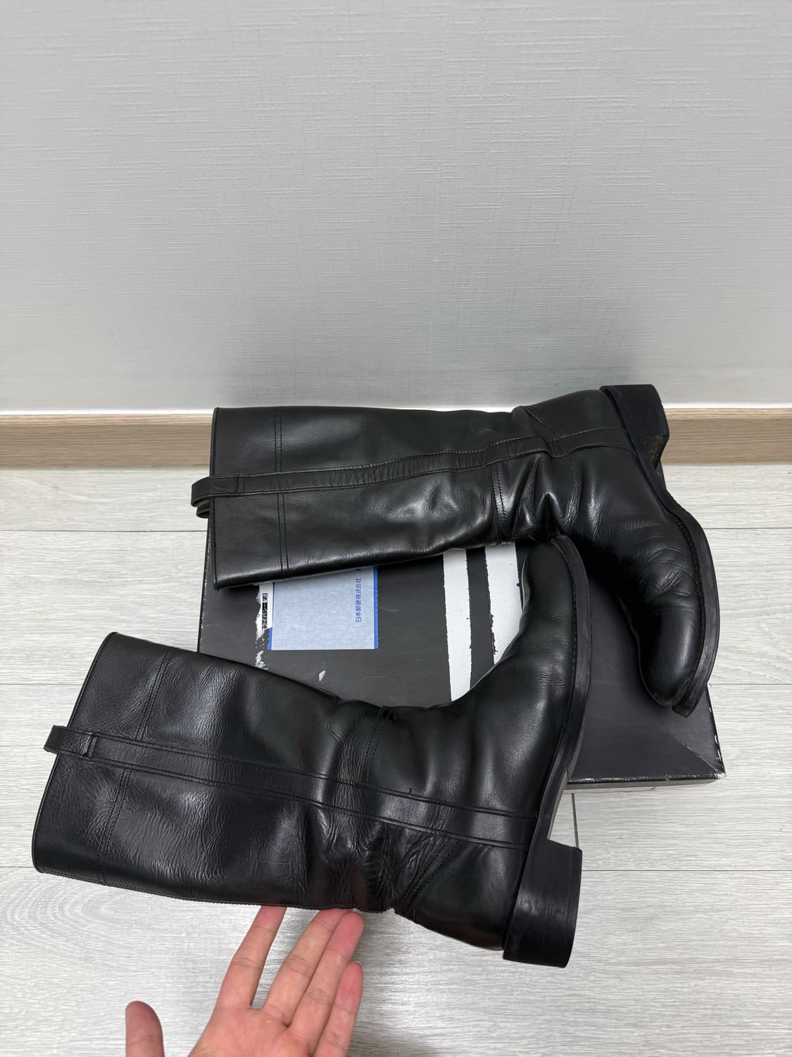 (240-245)요지야마모토 ys 레더 롱부츠 상품이미지3