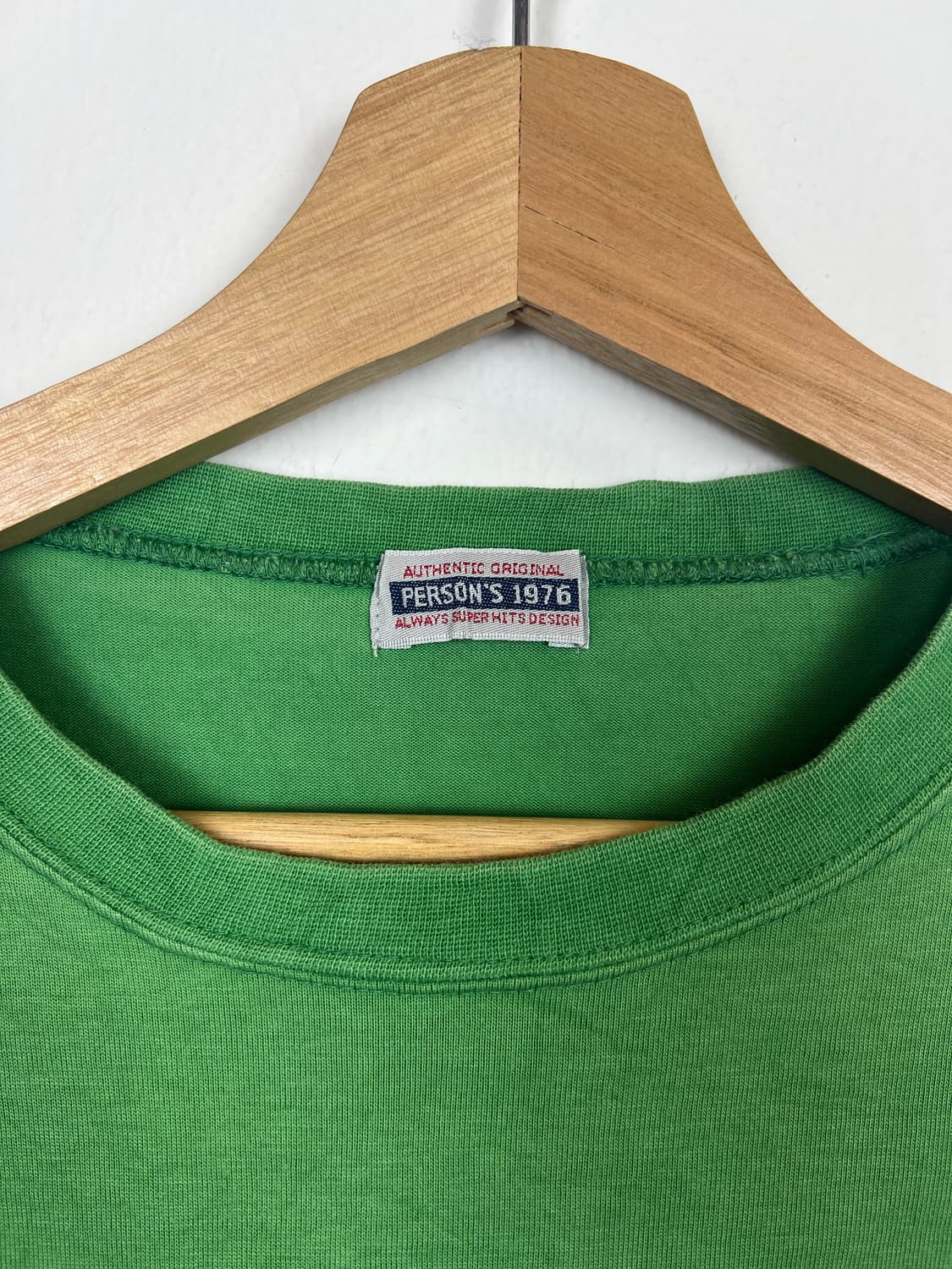 T248 PERSON'S 그린 프린팅 반팔 티셔츠 F 상품이미지3