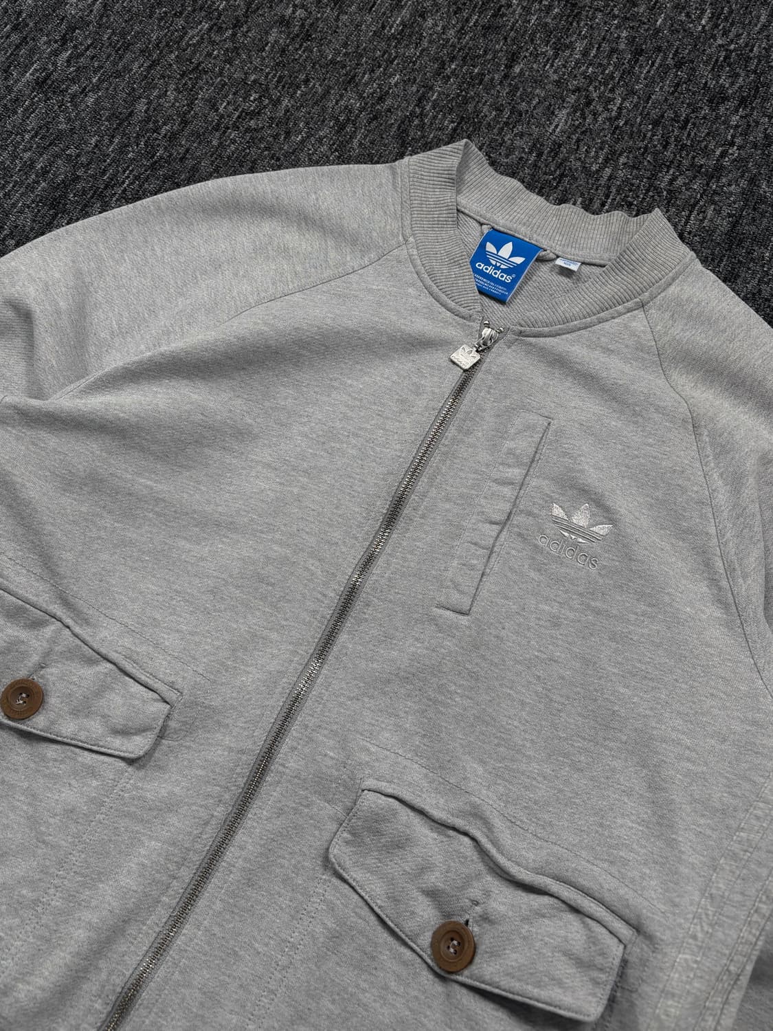 아디다스 슈퍼스타 그레이 코튼 집업 자켓 상품이미지4