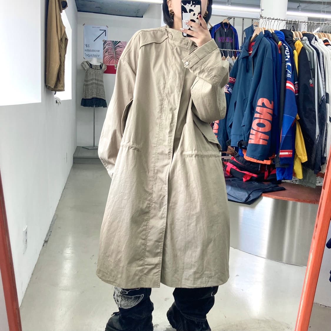 피코크 M-1951 베이지 코튼 립스탑 파카 상품이미지2