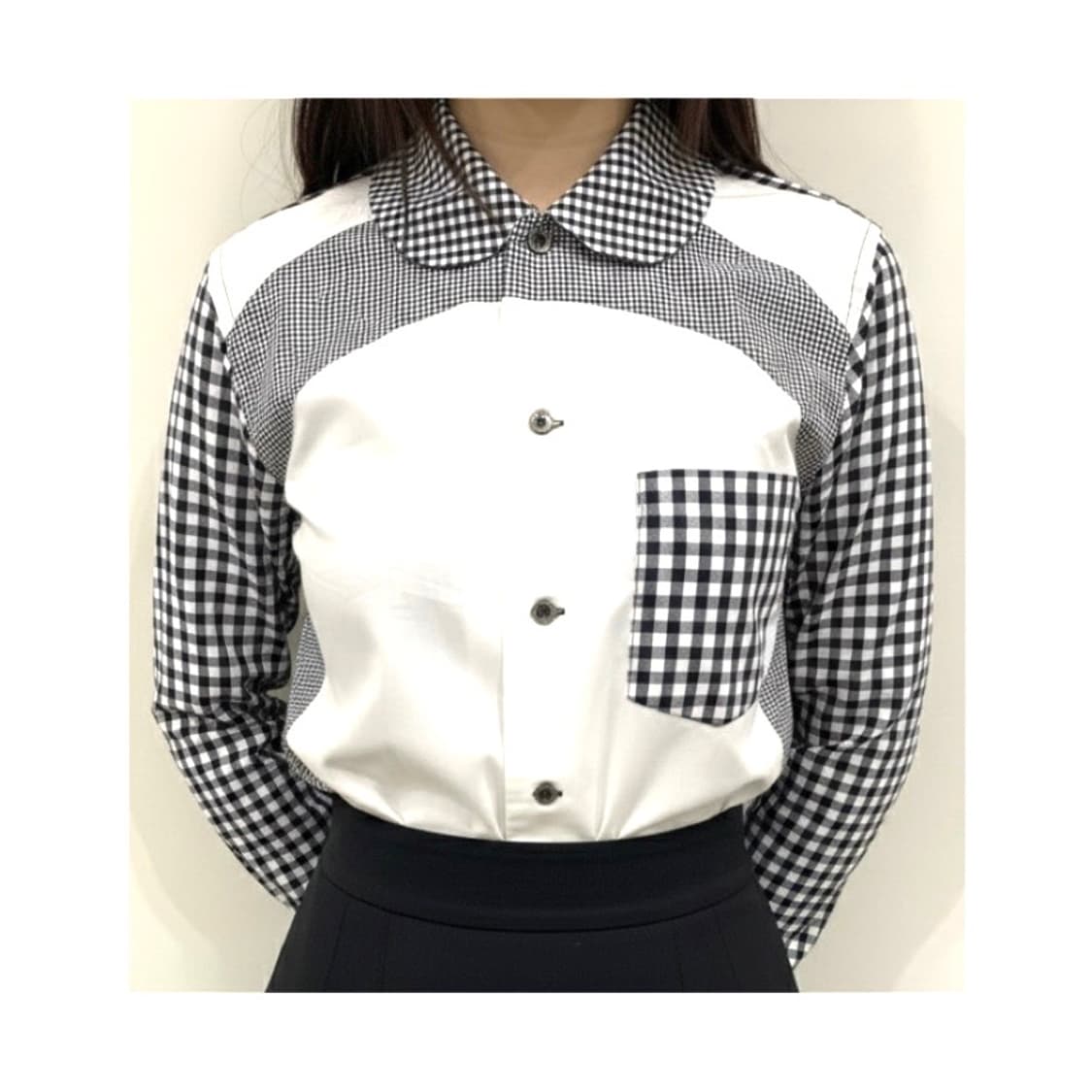 꼼데가르송블랙 서클패치워크셔츠 상품이미지2