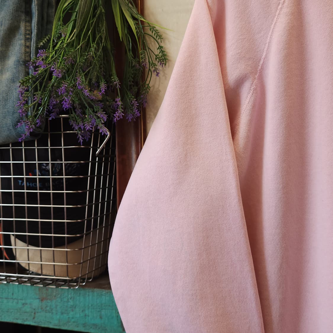 90s 헤인즈 빈티지 스웻셔츠 플레인 스웻셔츠 라이트 핑크 L 상품이미지4