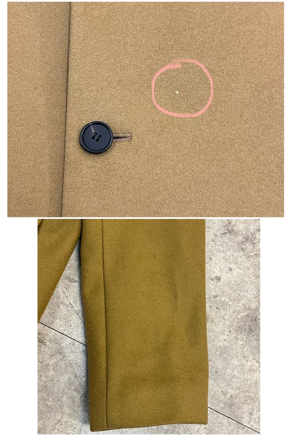 인사일런스 울 캐시미어 롱코트 카멜 M #csz3419 상품이미지6