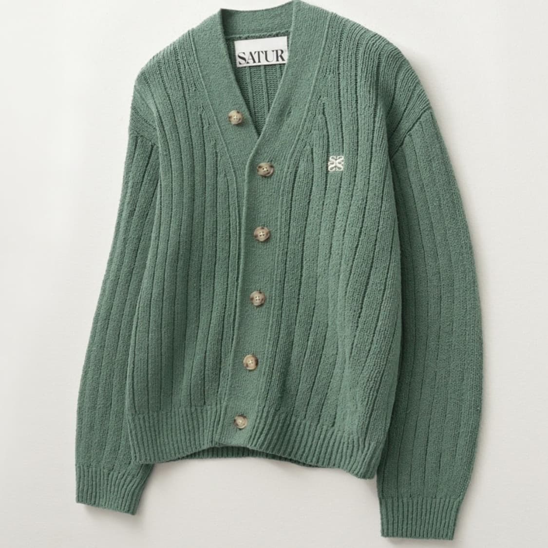 S SATUR 세터 여성 파로 오버 사이즈 부클 니트 가디건 상품이미지1