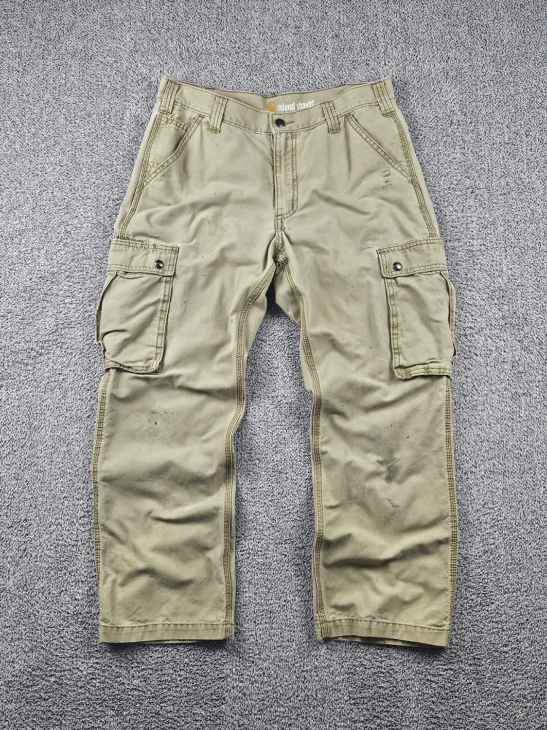 칼하트 코튼 캔버스 카고 포켓 워크 팬츠 ( 33X30 ) / 10622 상품이미지1