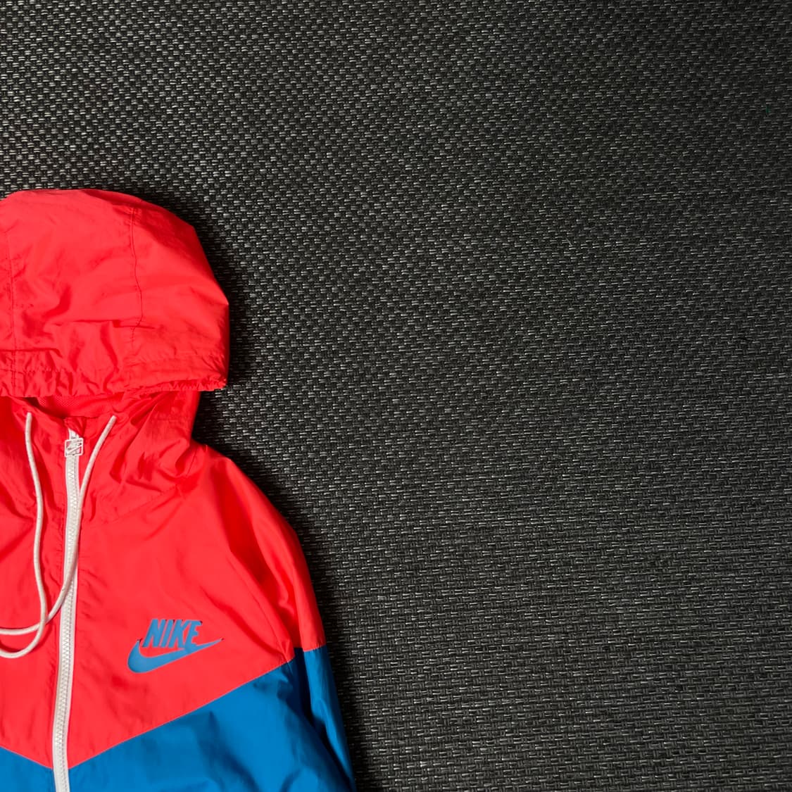 나이키 형광 오렌지블루 투톤 나일론 바람막이 M 상품이미지3