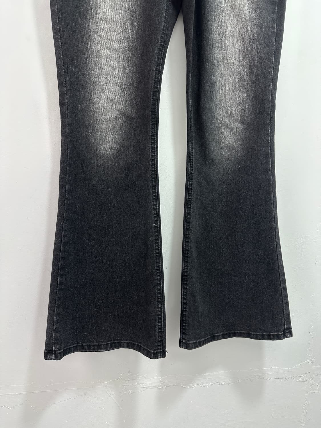 Vintage fade lines black washing flare d 상품이미지5