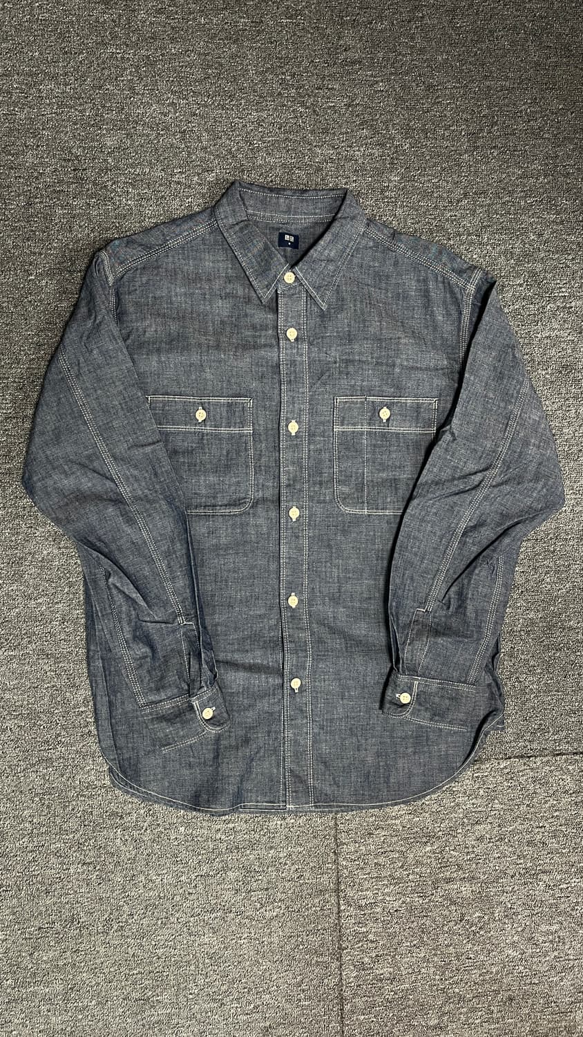 유니클로 샴브레이 셔츠(M) 상품이미지1