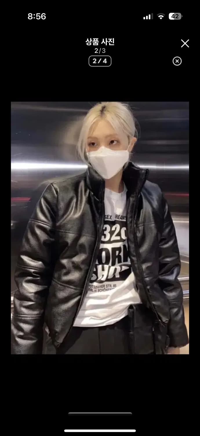 오도어 ODOR 레더패딩 블랙 상품이미지1