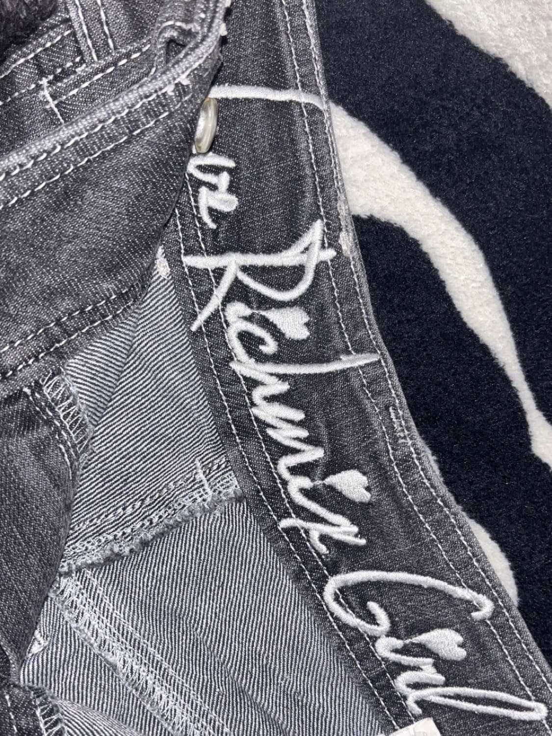 갸루 오네갸루 리본 퍼 반바지  상품이미지3