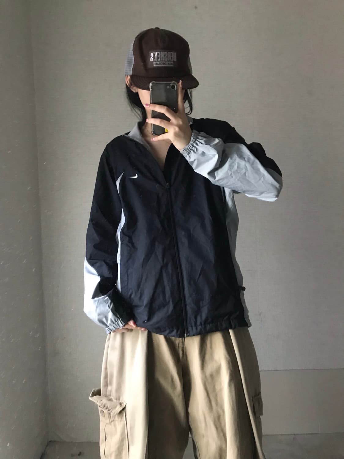나이키 블랙 그레이 바람막이 상품이미지4