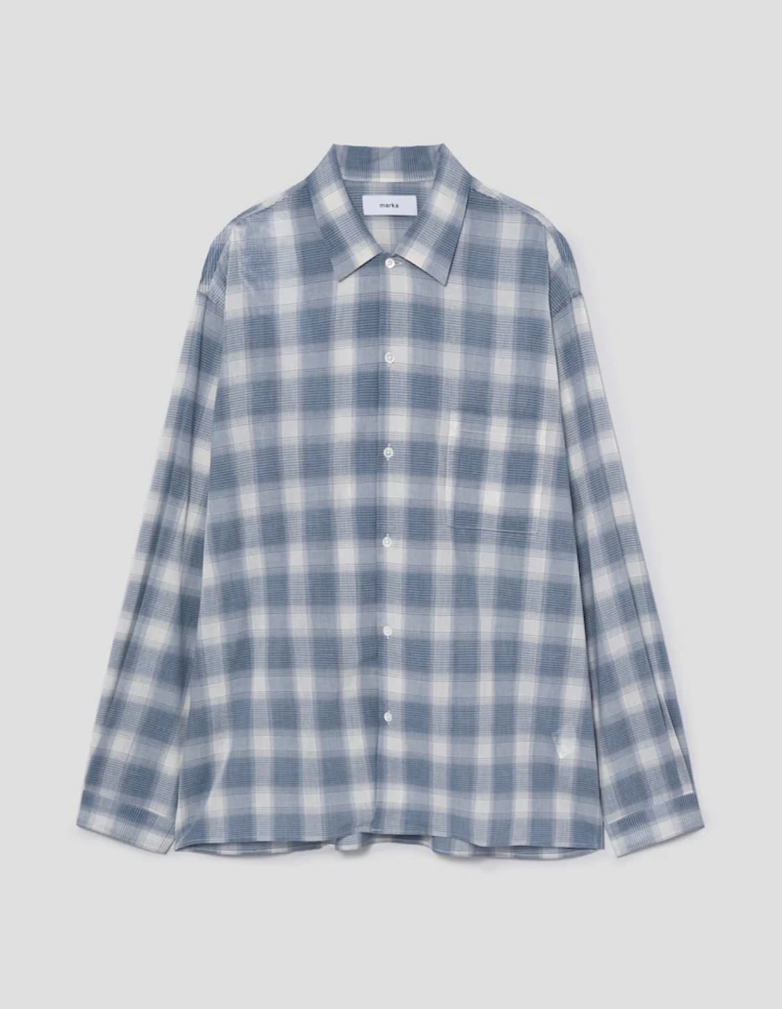marka 블루 체크 셔츠 상품이미지1