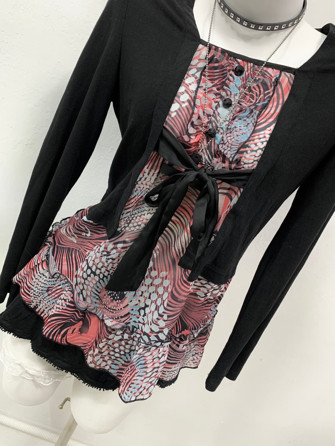 [MINGGE] 고딕 펑크 리본 롱슬리브 상품이미지4