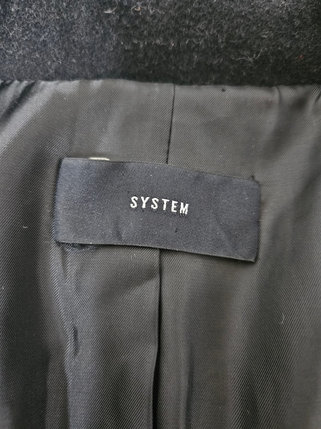 시스템 헤링본 하프코트 55 상품이미지3