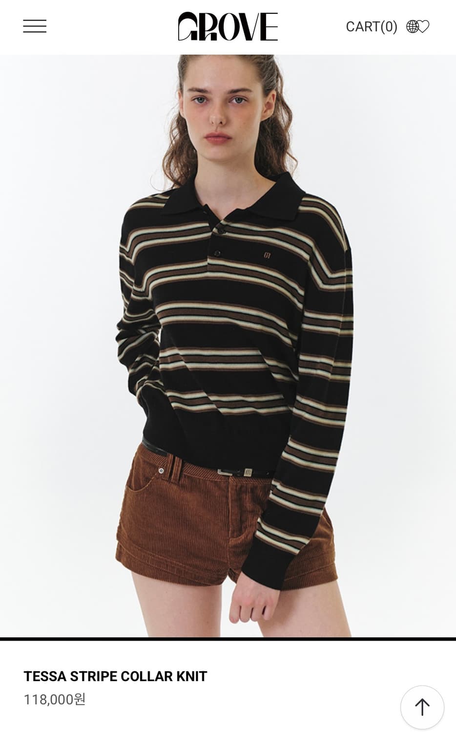 TESSA STRIPE COLLAR KNIT 상품이미지3