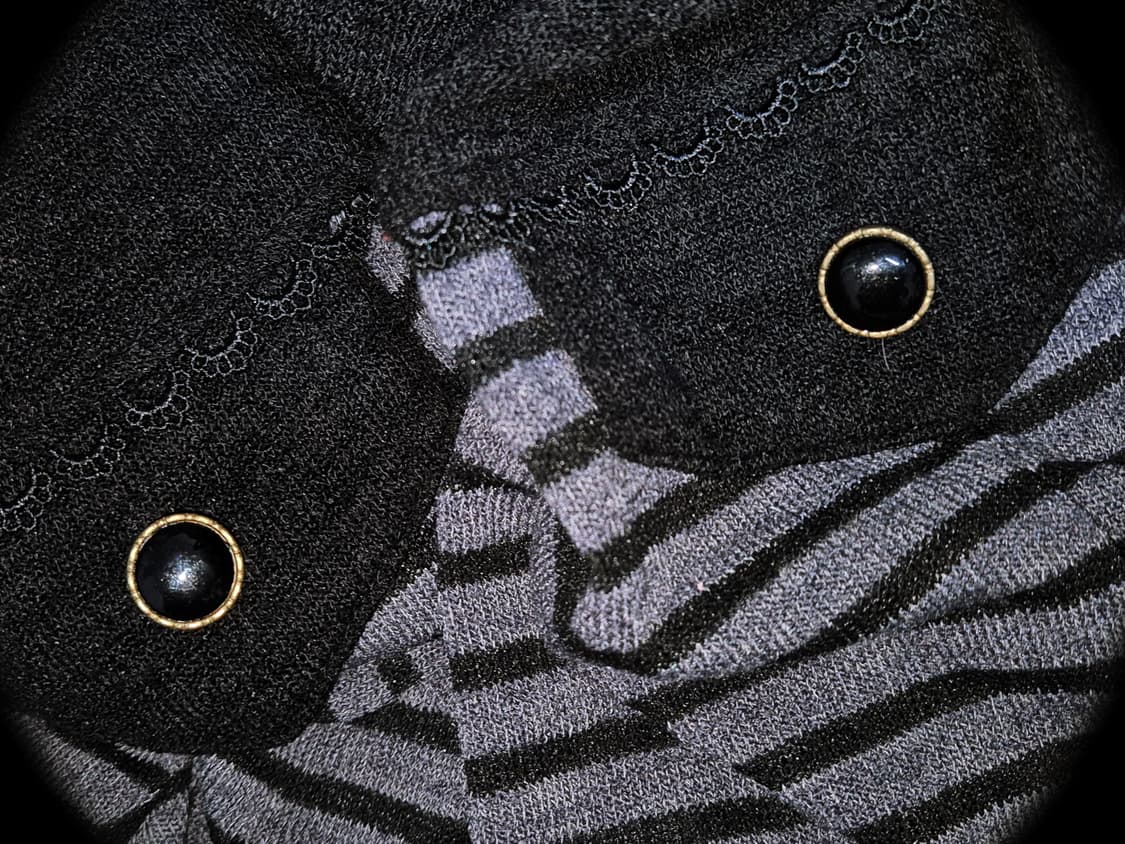 AXES FEMME Fur stripe knit ops 상품이미지3