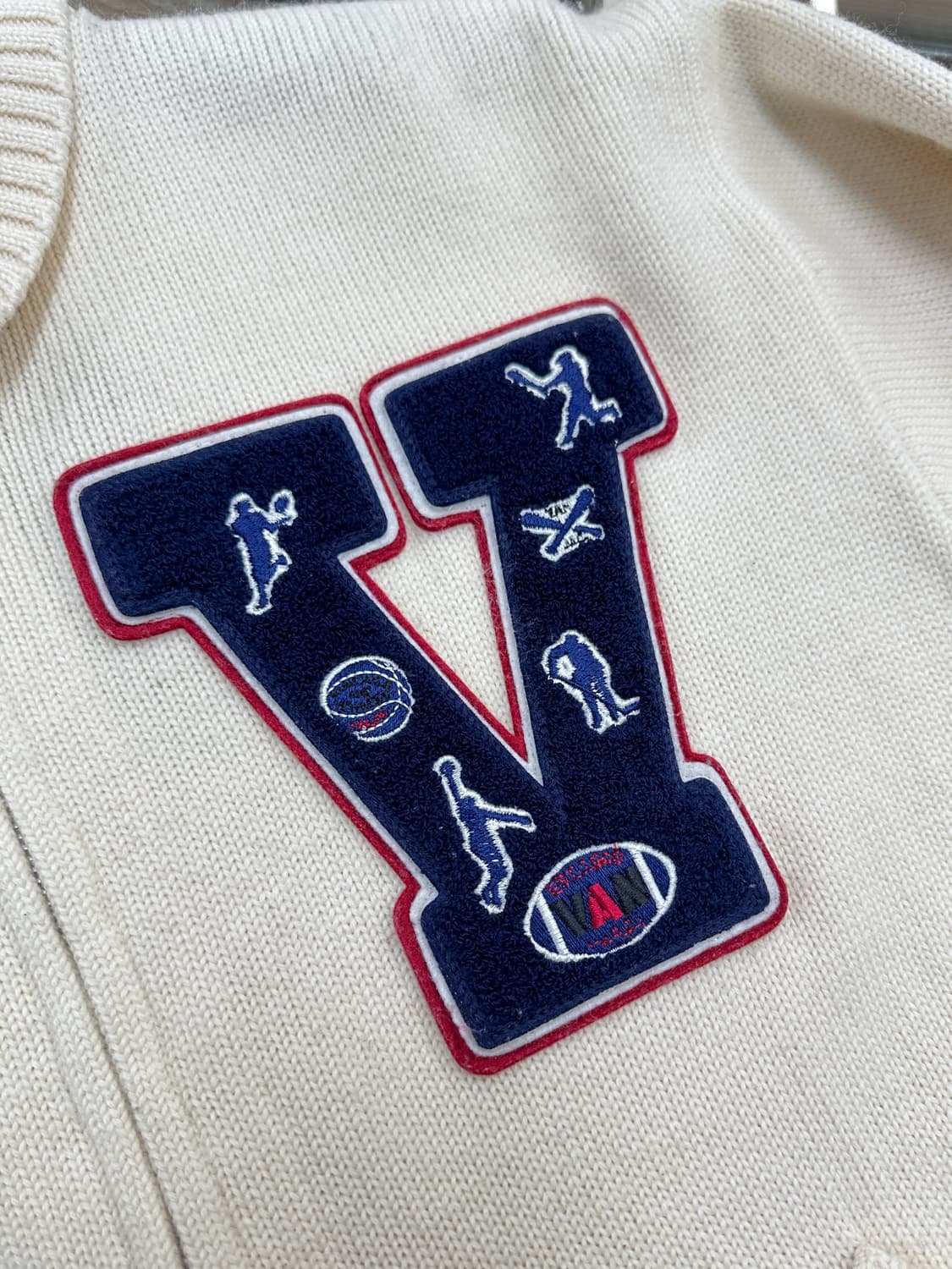 반작 스포츠 레터맨 집업 니트 상품이미지6