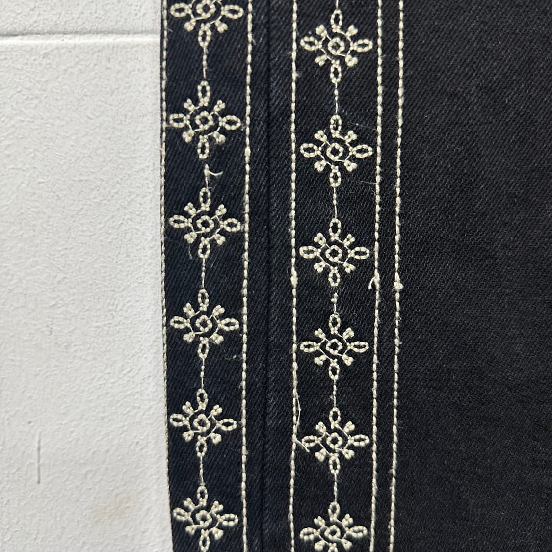 자수 와이드 데님팬츠 상품이미지4