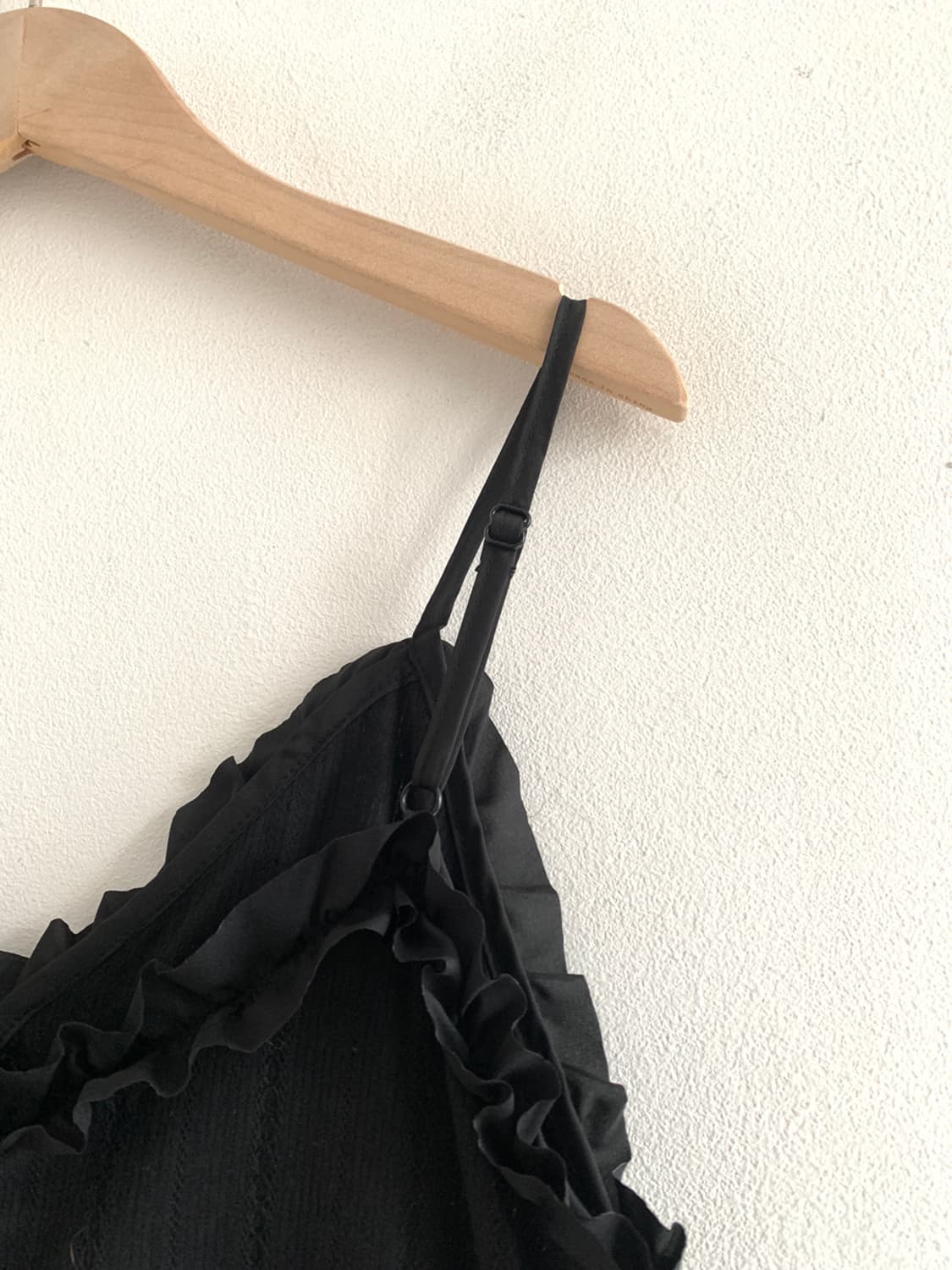 Ruffle Slip Dress(Black) 상품이미지7