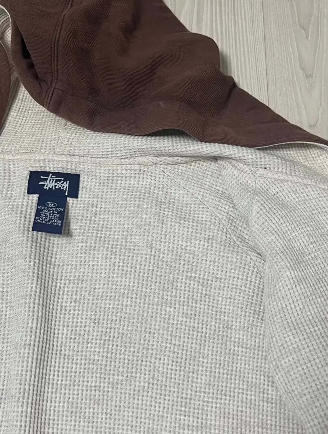 Stussy japan 스투시 재팬 와플 후드집업 M 상품이미지6